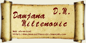 Damjana Miltenović vizit kartica